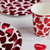 Набор тарелок бумажных, с фольгированным слоем, с сердечками, 2 цвета, красный, розовый, 20 см, 6 шт #10