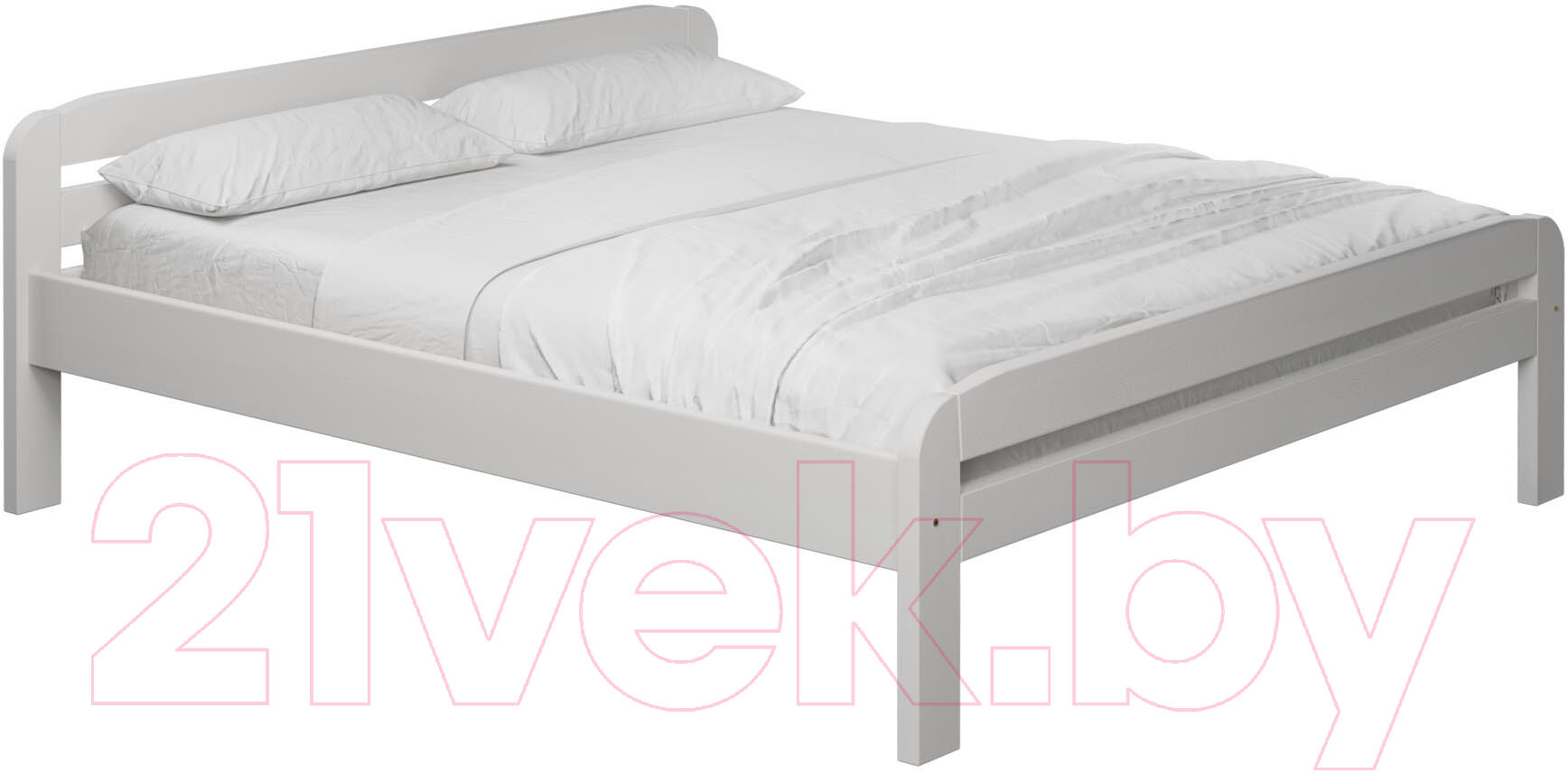 Двуспальная кровать Dyatel Бодо 160x200 с настилом / HF-BS-039-WH