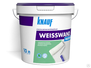 КНАУФ - Вайсванд водно-дисперсионная матовая краска для стен и потолков 15 л (10 кг) #1