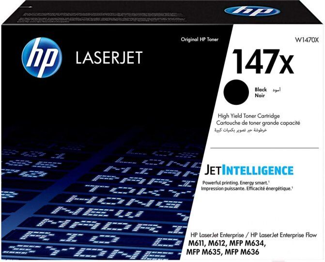 Картридж лазерный HP 147X W1470X черный (25200стр.) для LaserJet M610dn