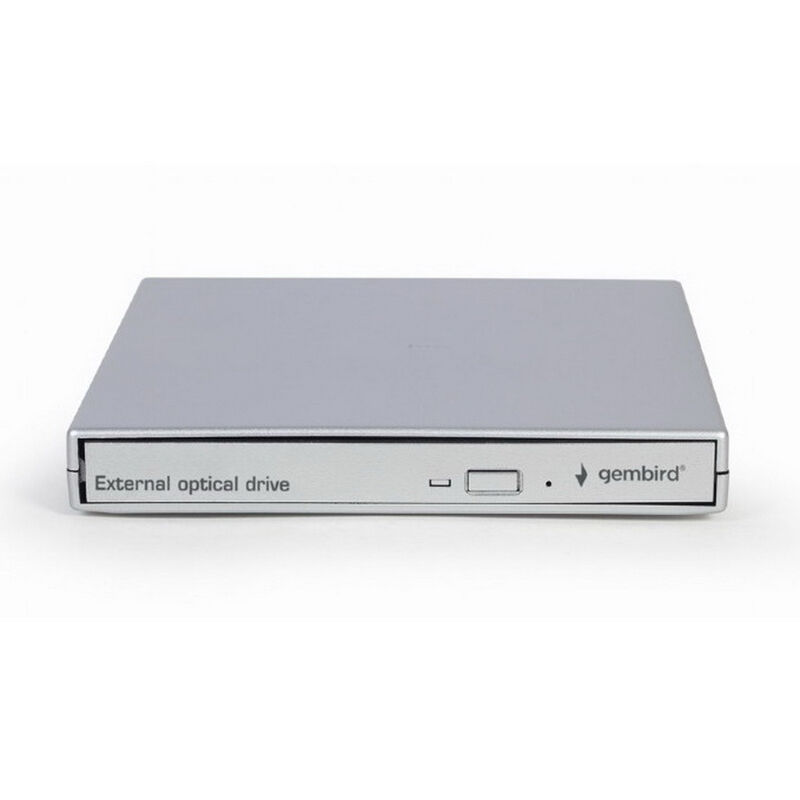 DVD-USB-02-SV, Оптический привод Gembird DVD-USB-02 DVD-RW внешний серебристый