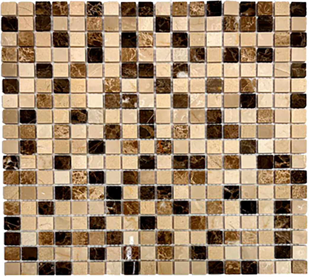 Мозаика каменная MICONOS POL 15*15*4 мм orro бежевая коричневая
