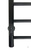 Полотенцесушитель Санприз Аврора П6 500X600 КС черный (подключение левое) #3