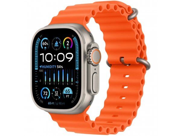 Смарт часы Apple Watch Ultra 2 GPS + Cellular, 49mm Titanium Case with Orange Ocean Band