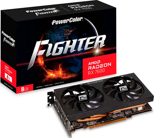Видеокарта POWERCOLOR Radeon RX 7600 Fighter 8GB (RX 7600 8G-F)