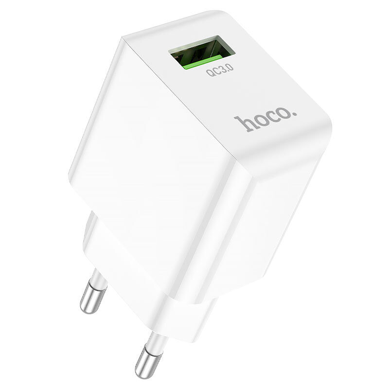 Адаптер постоянного тока Hoco C98A, 1гн.USB 5В, 3,0А QC3.0, белый 1
