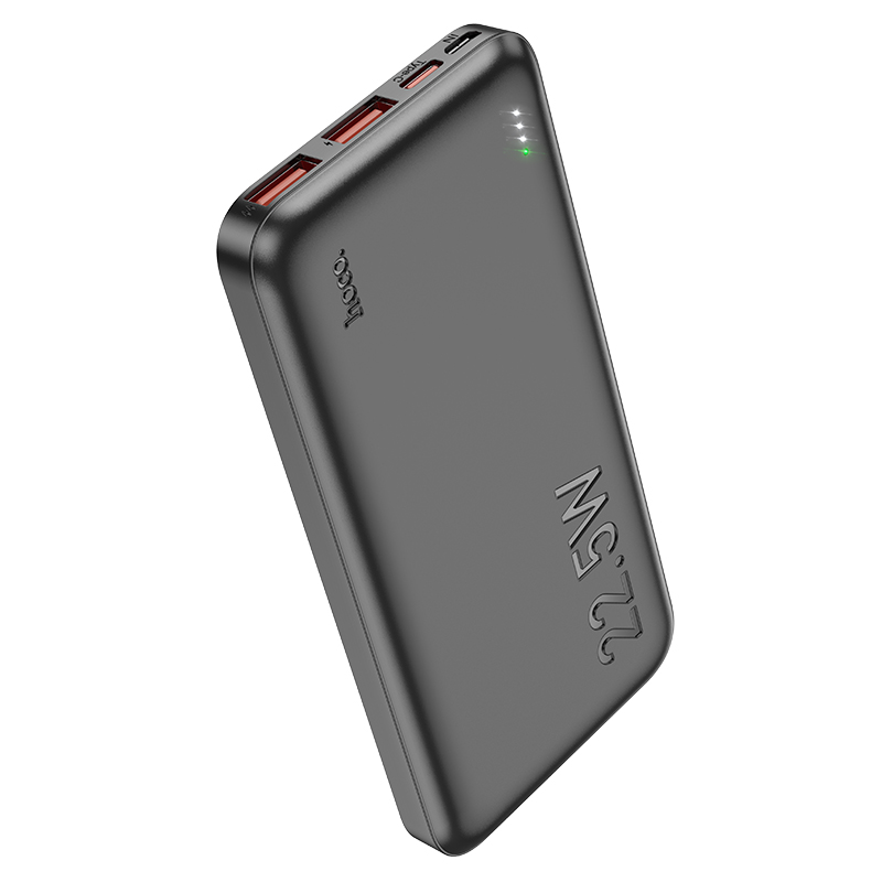 Портативный аккумулятор 10000mAh 2гн.USB 5V, 3,0A Type-C J101, чёрный "Hoco" 1
