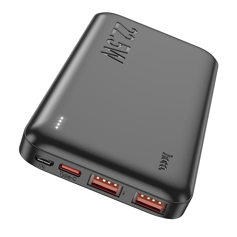 Портативный аккумулятор 10000mAh 2гн.USB 5V, 3,0A Type-C J101, чёрный "Hoco" 2