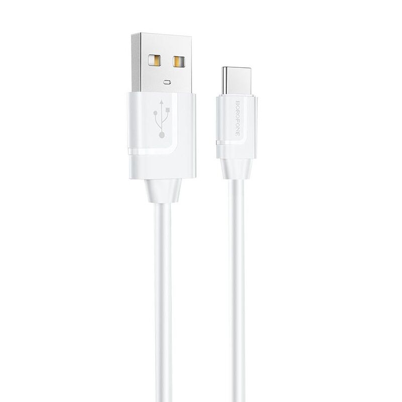 USB кабель шт.USB (A) - шт.Type-C "Borofone" BX55, 3,0А, 1.0м, белый 2