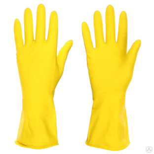 VETTA Перчатки резиновые желтые S 