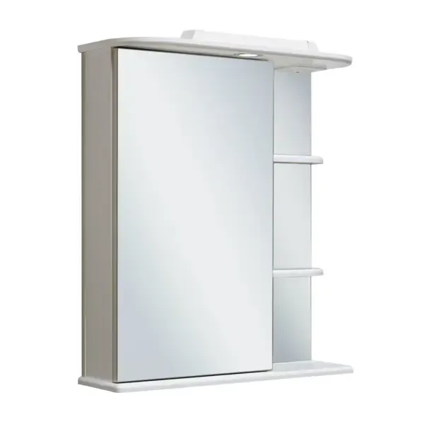 Зеркальный шкаф с подсветкой Runo Магнолия 75x60 см левый