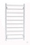 Полотенцесушитель Санприз Аврора П10 500X1000 белый матовый (подключение универсальное) #1