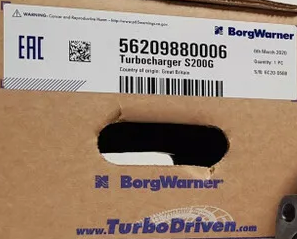 Турбина Deutz TCD2012L6 Borgwarner S200G 56209880006