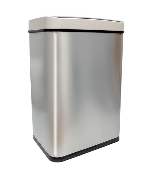 SARAYA 98330 Сенсорная металлическая корзина для мусора, объем 30 л (серебристый цвет) SLD-18-30 L silver