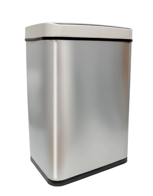 SARAYA 98348 Сенсорная металлическая корзина для мусора, объем 48 л (серебристый цвет) SLD-18-48 L silver