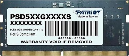 Оперативная память Patriot SO-DIMM DDR5 8GB 5600MHz Signature Line (PSD58G560041S)