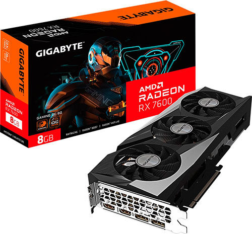 Видеокарта Gigabyte Radeon RX 7600 GAMING OC 8GB (GV-R76GAMING OC-8GD)