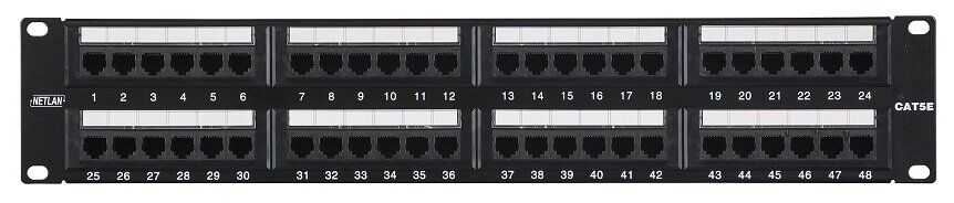 EC-URP-48-UD2 Коммутационная панель NETLAN 19", 2U, 48 портов