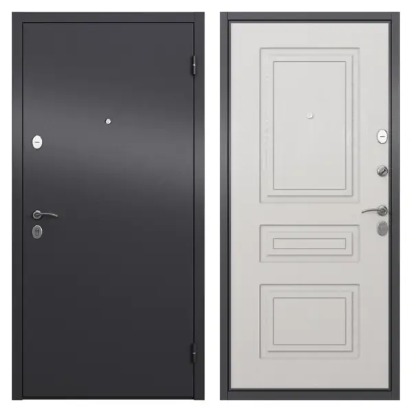 Дверь входная металлическая Берн 860 мм правая цвет мара беленый TOREX