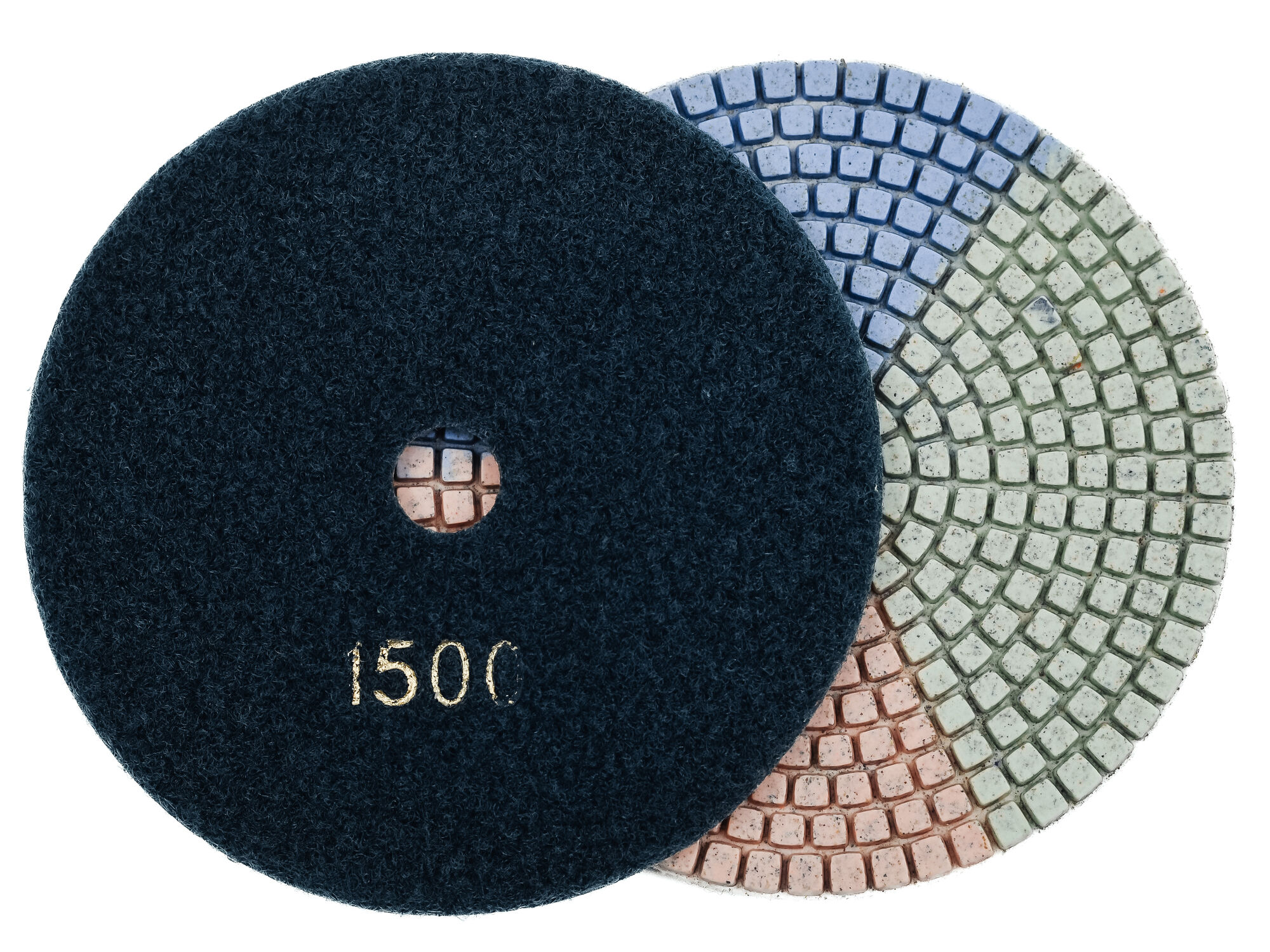 Алмазные гибкие диски № 1500 Ø 125 "3color" c водяным охлаждением 1 шт