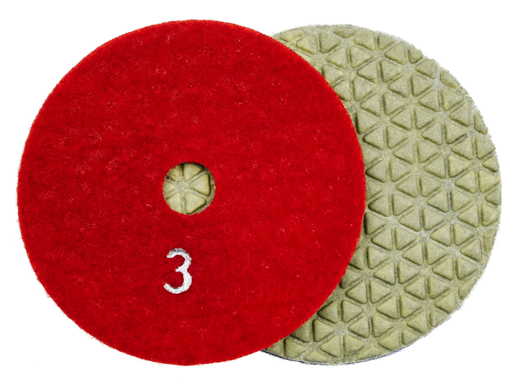 Алмазные гибкие шлифовальные диски № 3 Ø 100 сухие "треугольники" 5 номеров 1 шт