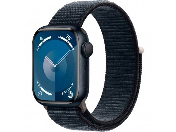 Смарт часы Apple Watch Series 9 GPS, 41mm Midnight Aluminium Case with Midnight Sport Loop