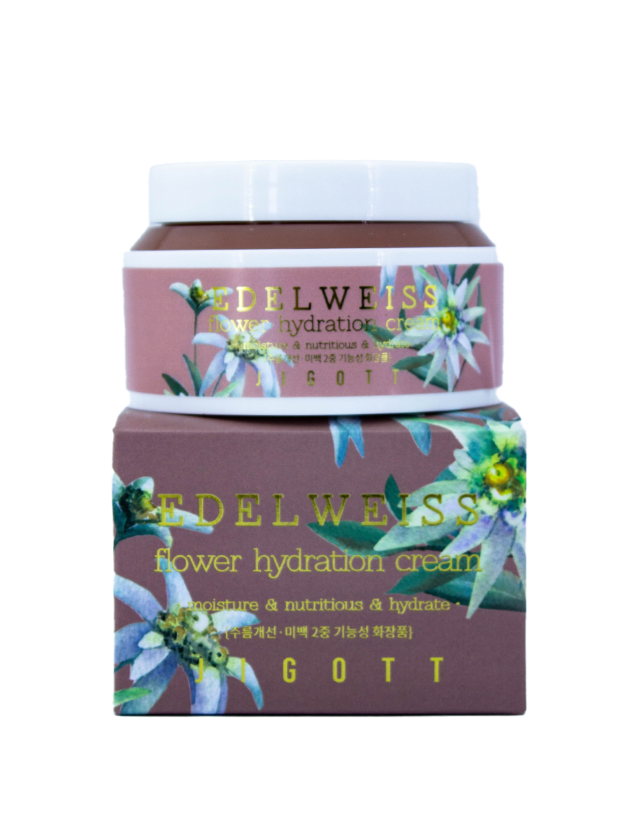 JIGOTT крем для лица с экстрактом эдельвейса Edelweiss Flower Hydration Cream, 100 мл. Jigott